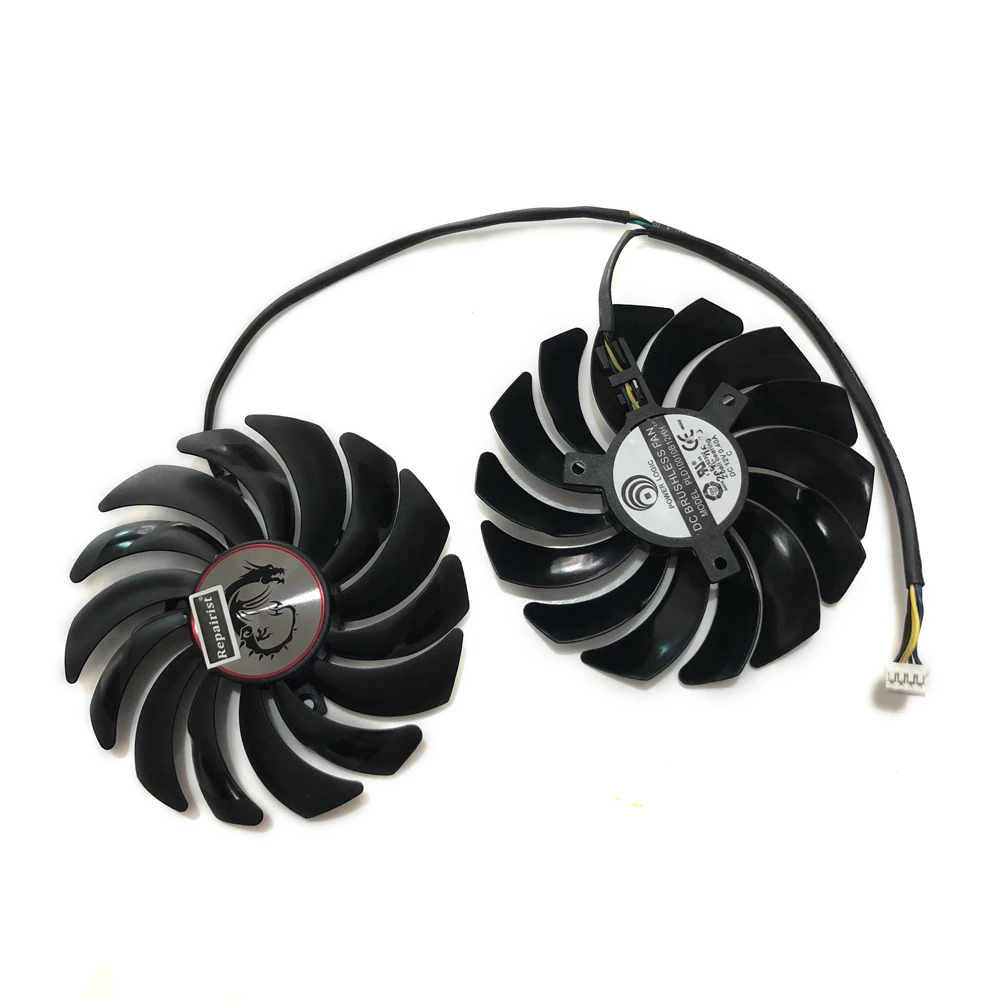 Кулер для компьютерного радиатора 2 шт./лот вентиляторы RX470 охлаждающий