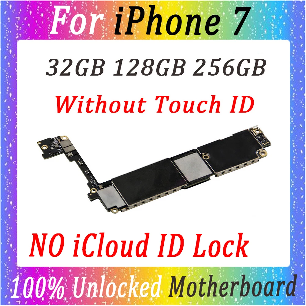 100% оригинальная разблокированная материнская плата для iphone 7 с/без сенсорной