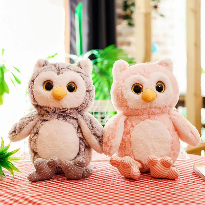 

50cm Cute owl plush toy cartoon big eyes owl plush animals soft stuffed doll couple owl girl birthday Christmas gift