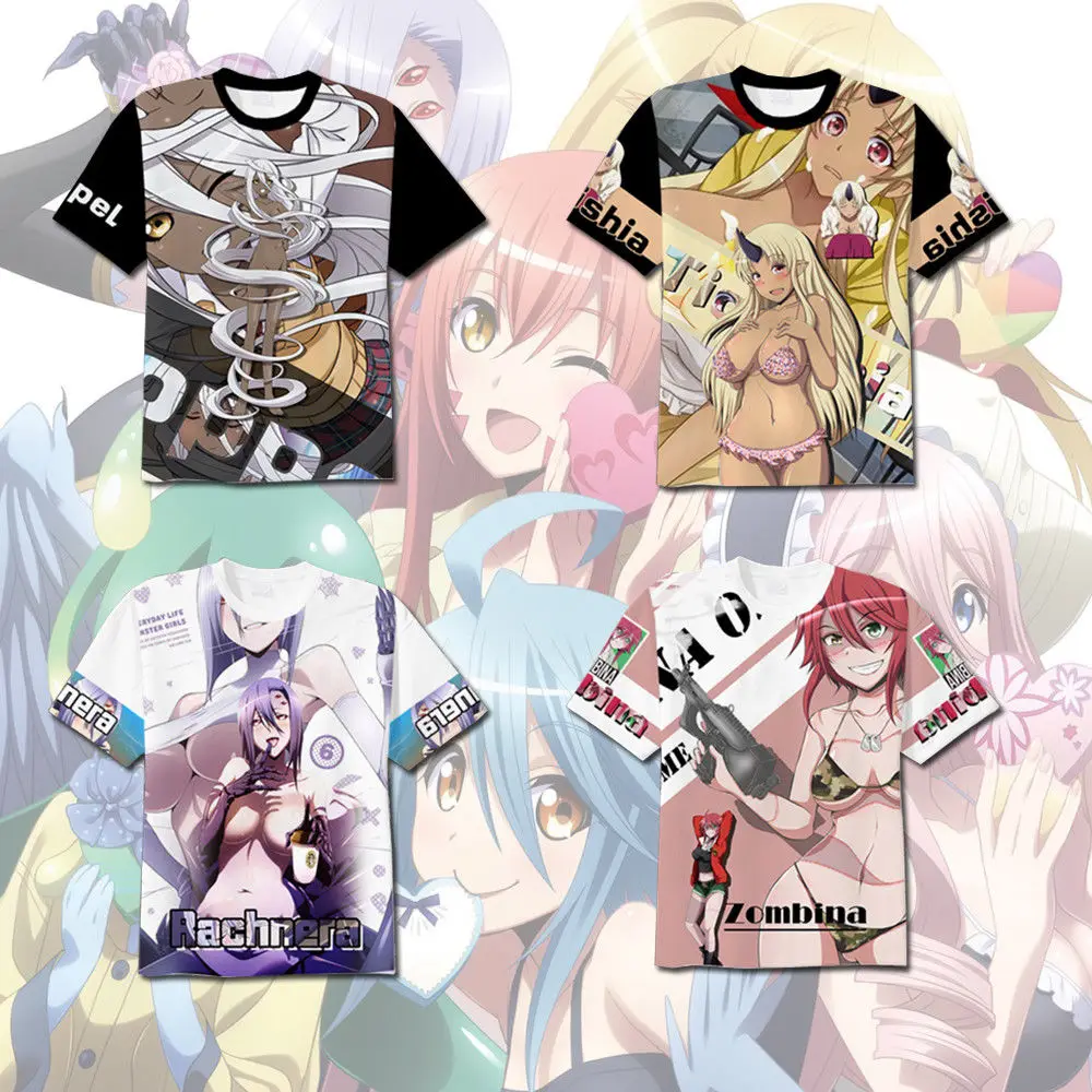 OHCOMICS аниме унисекс футболка Monster Musume без iru nichijou хлопковая с коротким рукавом