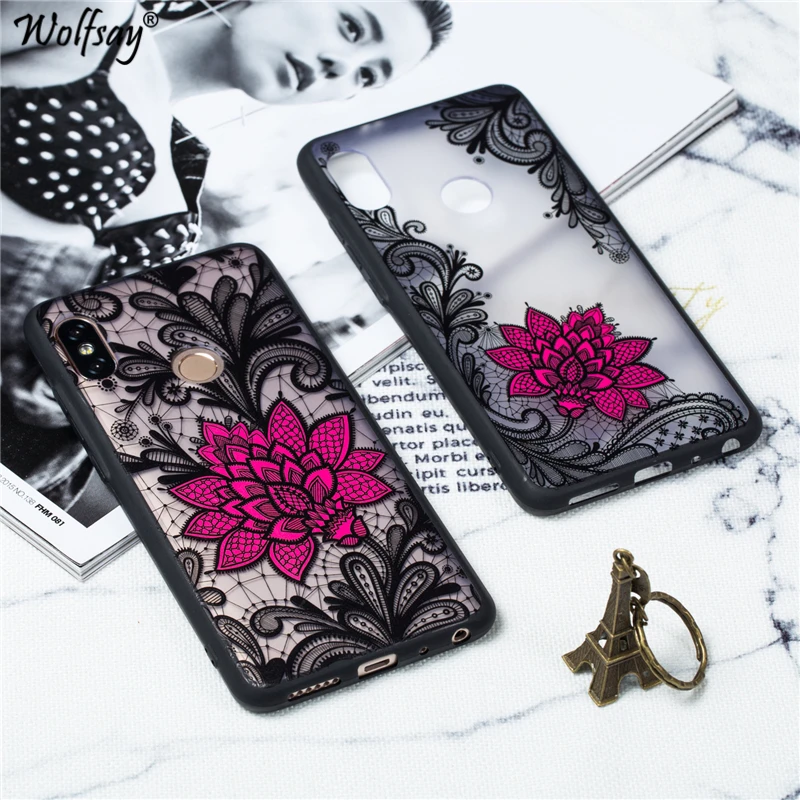 Сексуальный цветочный чехол для Xiaomi Redmi Note 7 PC Ретро кружевной узор телефона