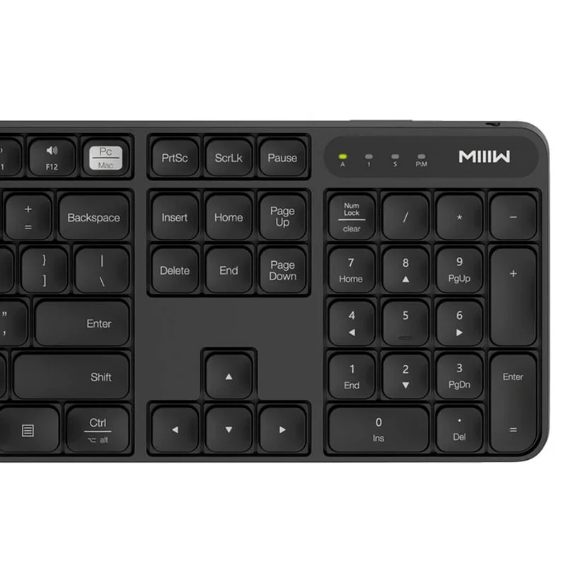 Xiaomi MIIIW, беспроводная клавиатура, мышь, набор, 104 клавиш, Офисная система Windows/Mac, 2,4 ГГц, IPX4, Водонепроницаемая клавиатура с одним ключом