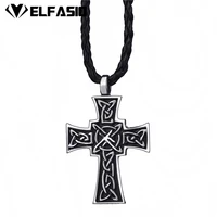 celtic knot cross silver tone mens pewter pendant with 24 necklace lp261