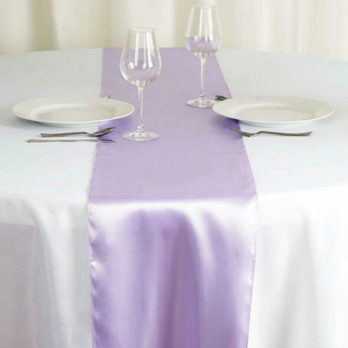 Light Purple 1 шт. атласная настольная дорожка Современные хрустальные люстры для дома вечерние Украшение стола, свадьбы, Рождества, украшение 30x275 см - Цвет: Light Purple