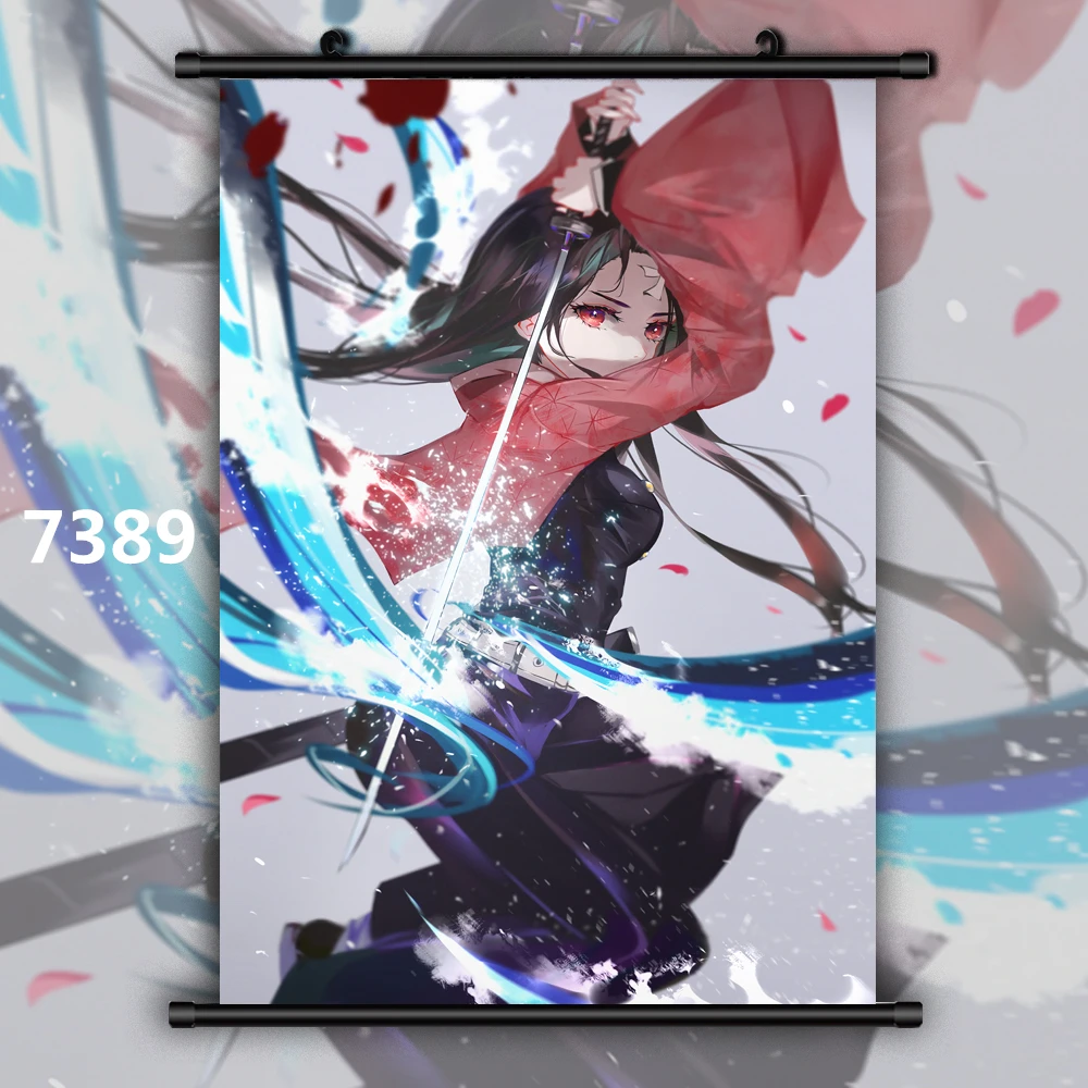 7389 Demon Slayer Kimetsu no Yaiba Kamado Nezuko Аниме Манга настенный плакат в рулоне A - Color: 7389