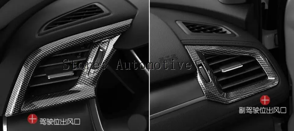 3 шт. крышка для вентиляционного отверстия Honda Civic 2016 2017|abs carbon fiber|cover honda civichonda civic |