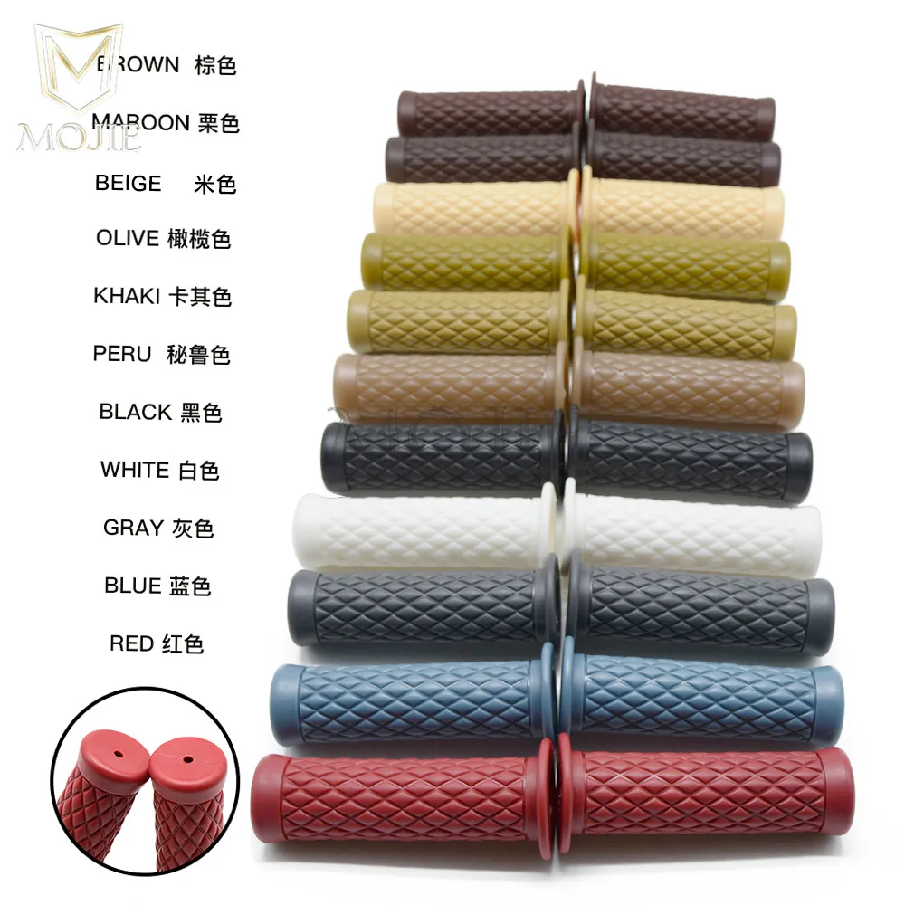 Женская 22/24 мм винтажная резиновая ручка-держатель для мотоцикла Honda Yamaha Kawasaki Suzuki