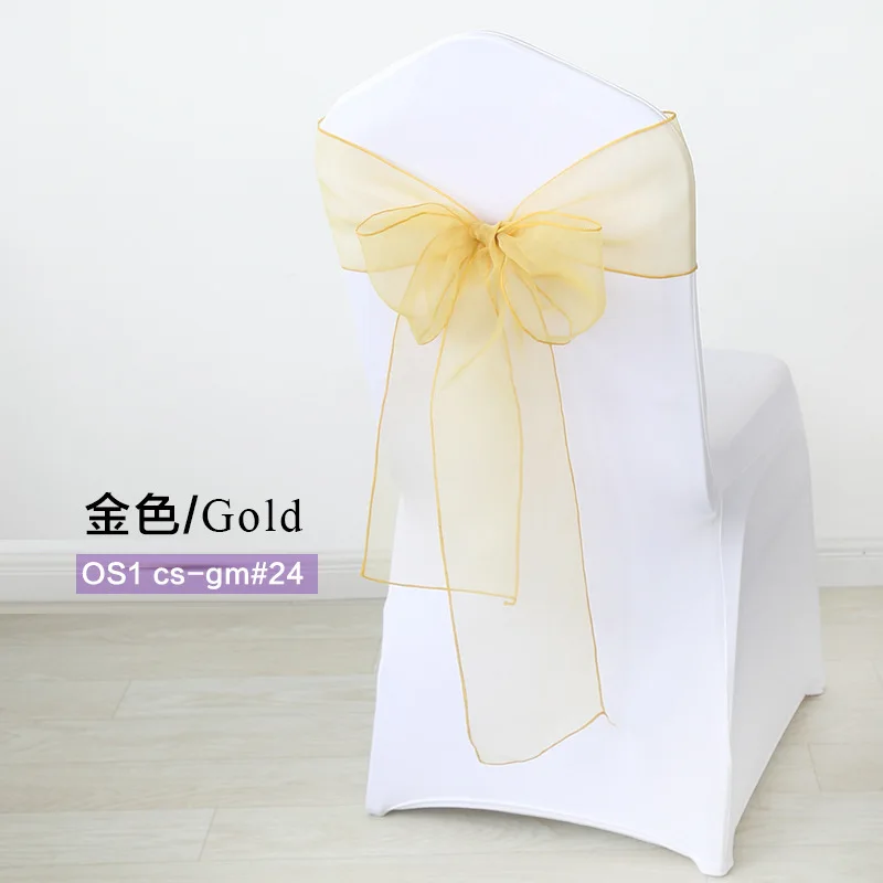 150 шт./компл. высокое качество органза свадебное кресло узел ленты для стульев