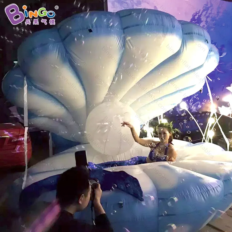 Горячая 8.2ft светодиодный светильник надувной seashell с цифровым принтом яркие морские раковины игрушки для сцена на вечеринках и Шоу Украшения
