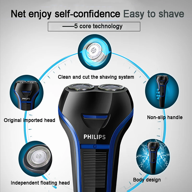 Электробритва Philips S100 с моющейся Ni MH батареей вращающаяся перезаряжаемая