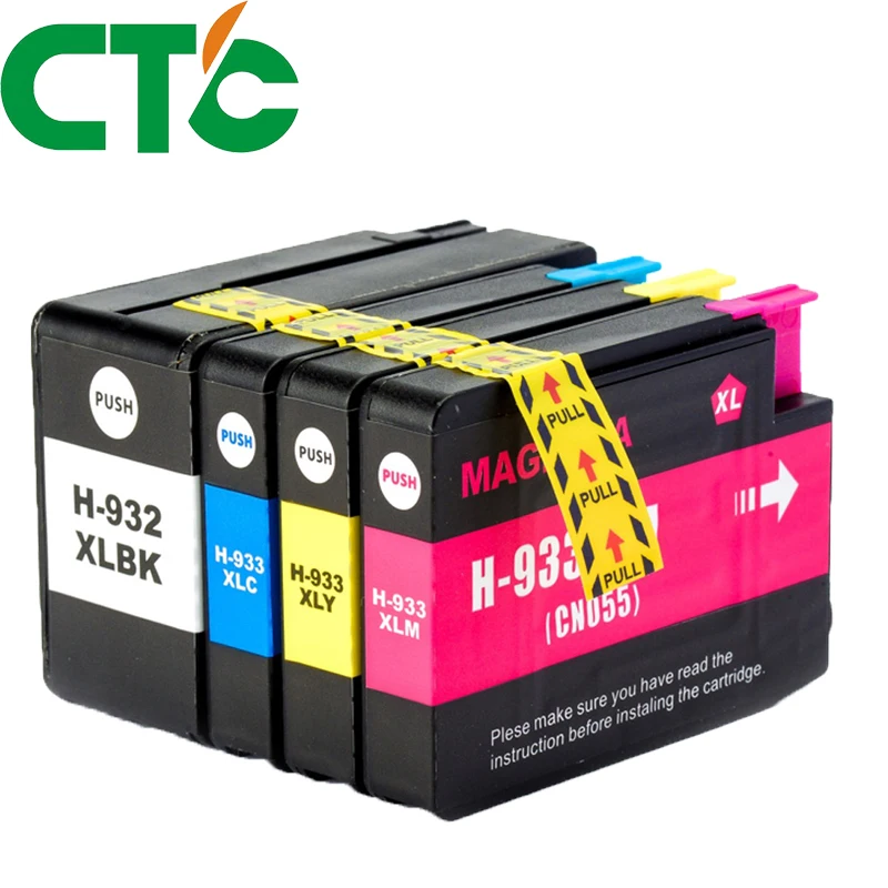 4 упаковки совместимый картридж Замена для 932 933xl Officejet 6100 6600 6700 7110 7610 7612 H611a H711a