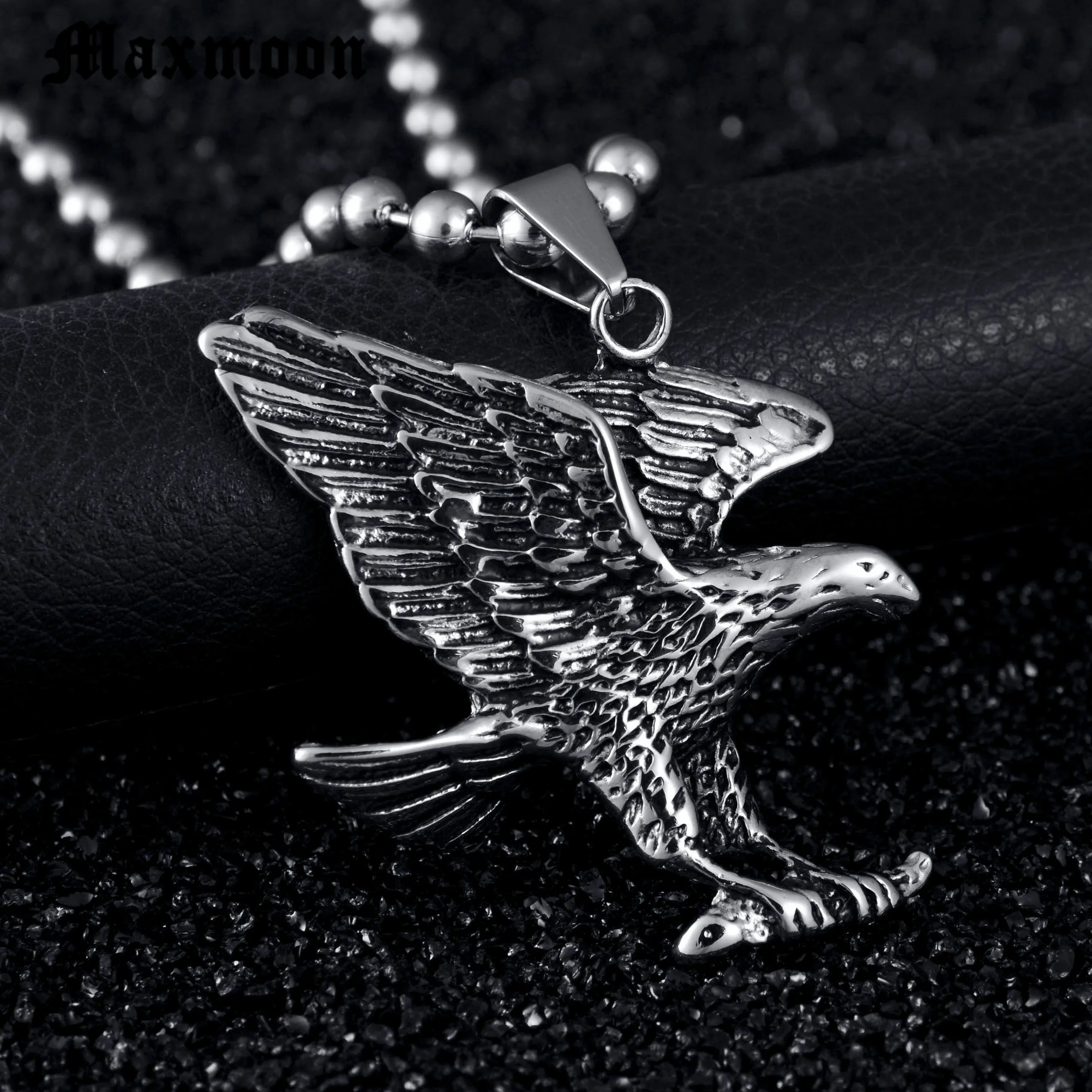 Бренд Maxmoon ожерелье с орлом массивное ювелирное изделие серебряный цвет