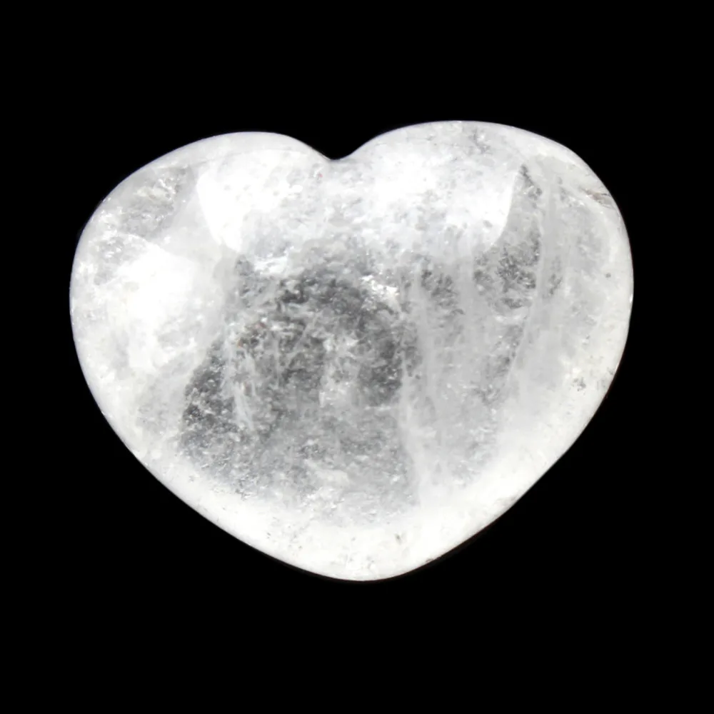 30 мм прозрачный кристалл сердце Форма украшения Природный Рейки чакра камень