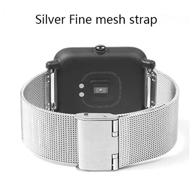 Fine Mesh Silver SIKAI 20 мм ремешок из нержавеющей стали для часов Huami Bip BIT PACE Lite Youth керамический универсальный ремешок для часов Amazfit GTR 42 мм - Цвет ремешка: Fine Mesh Silver