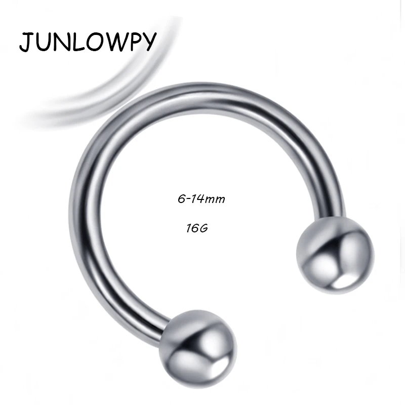 Кольцо для носа junloupy Ball 6/8/10/12/14 мм 50 шт./лот ювелирное изделие из нержавеющей стали