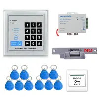 RFID Door Access Control System Kit (Electric Strike Lock+Access Control Power Supply+Push Release Button + Door Entry keypad)