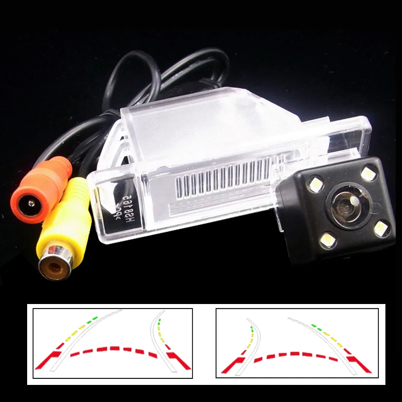 WT Dynamic track LED CCD HD Автомобильная камера заднего вида для peugeot 408 308 307cc 301 peugeot RCZ 307 Cross 2C хэтчбек динамическая траектория треков камера - Название цвета: WT Dynamic track LED