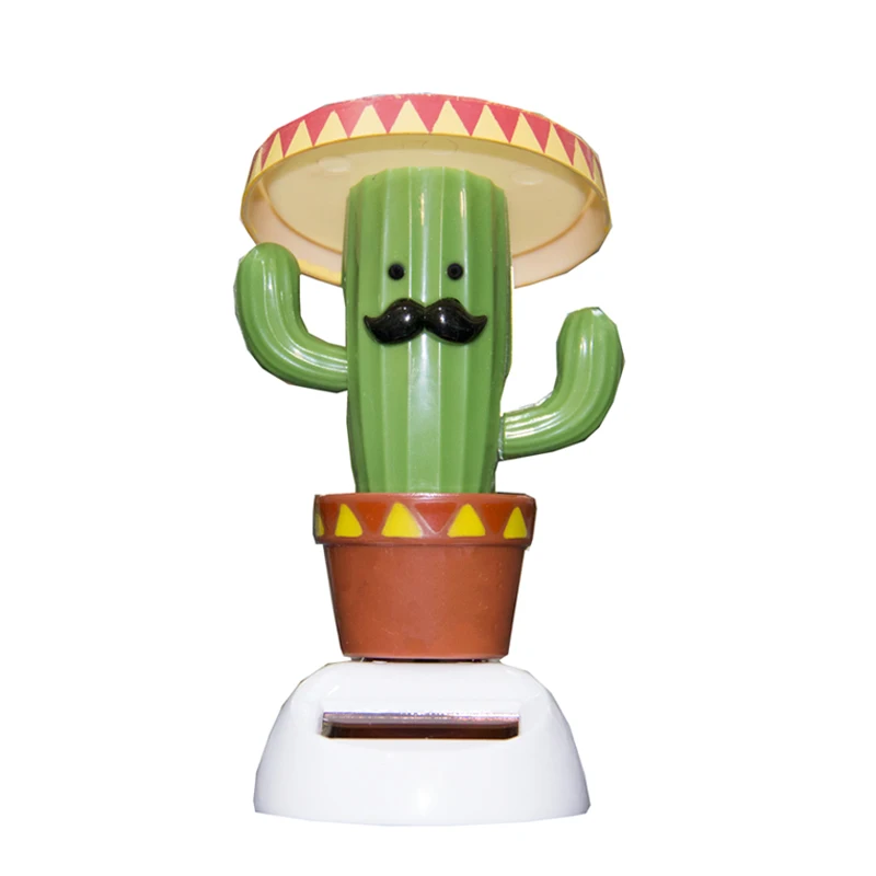 Cactus 1 шт. автозапчасти Солнечная энергия танец встряхиватель мультфильм пляж девочка кукла «кактус» украшения для приборной панели автомобиля Симпатичные авто аксессуары подарок - Название цвета: Cactus