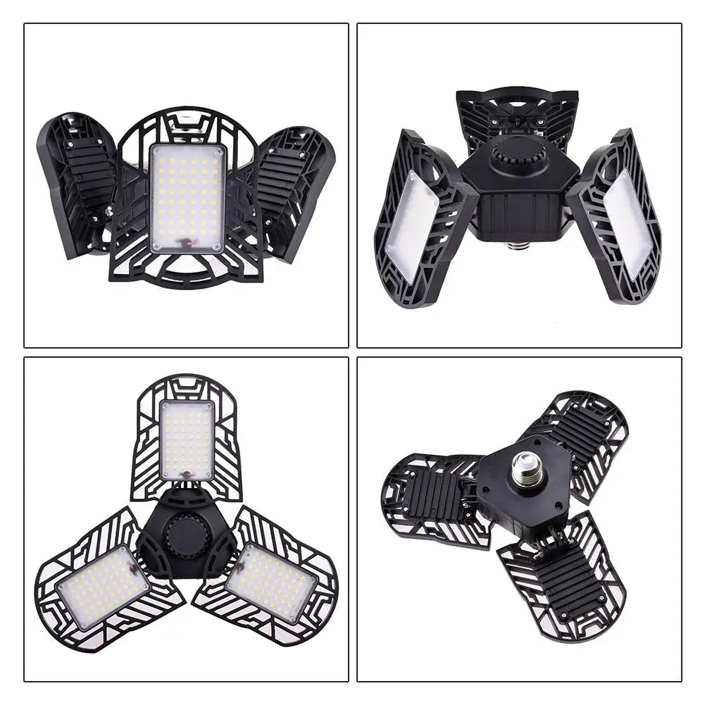 Led Garage Lamp UFO Deform Industrial Lamp E27/E26 Led High Bay Light 60/80W Workshop Parking Warehouse Lamp 85-265v