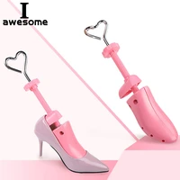 high quality pink love shoe trees adjustable shape for women shoes tree professional shoe stretchers for high heels and boots
