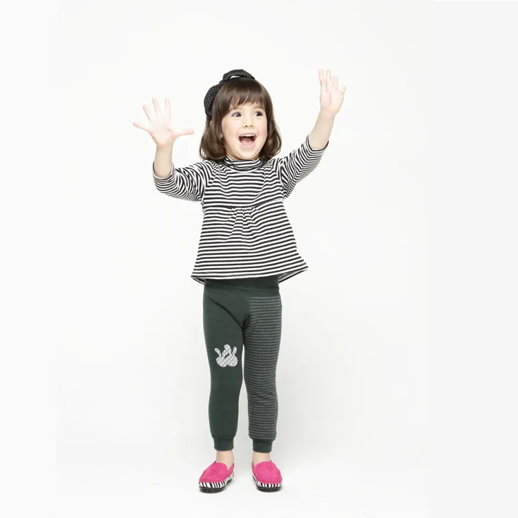wabao High Quality Winter Autumn Thick Warm Girls Leggings Kids Pants Children's Trousers Elastic Rabbit | Детская одежда и