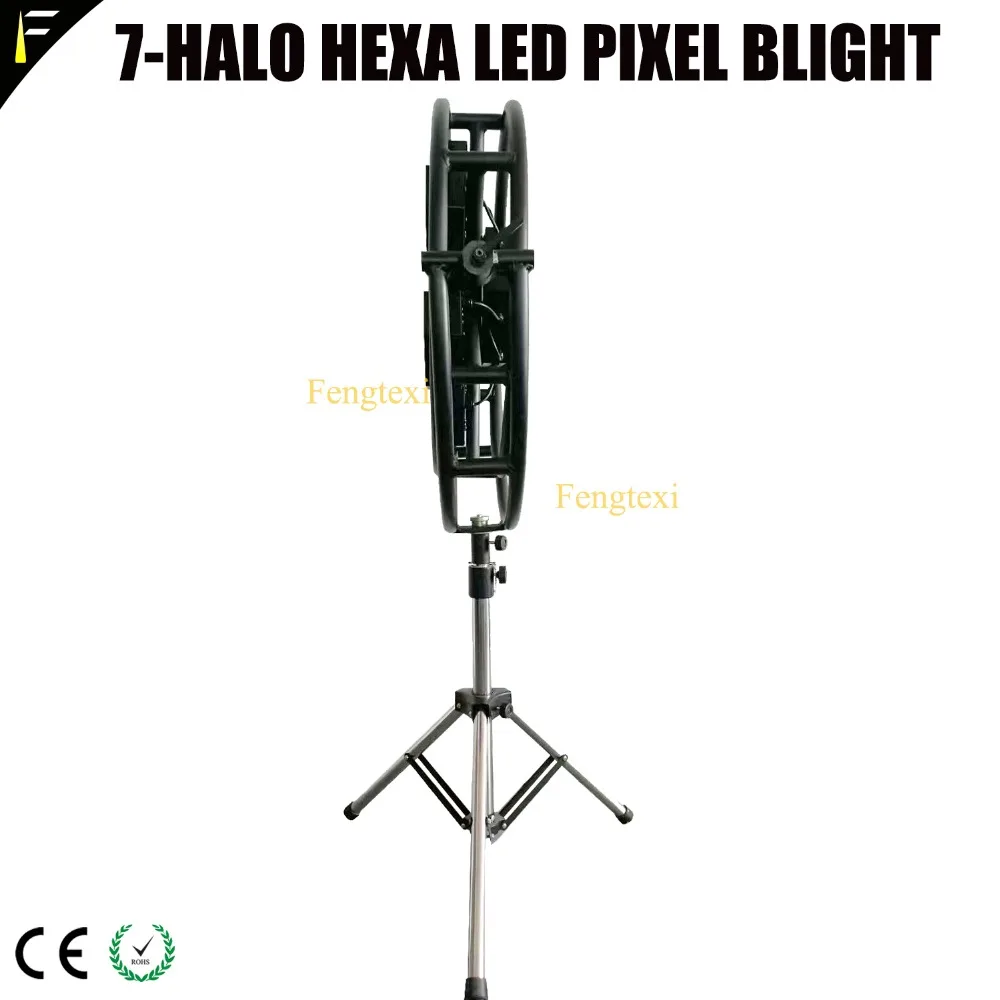 7 Halo Hexa COB LED Pixel сценический студийный задний свет DMX512 теплый/холодный цвет 2в1