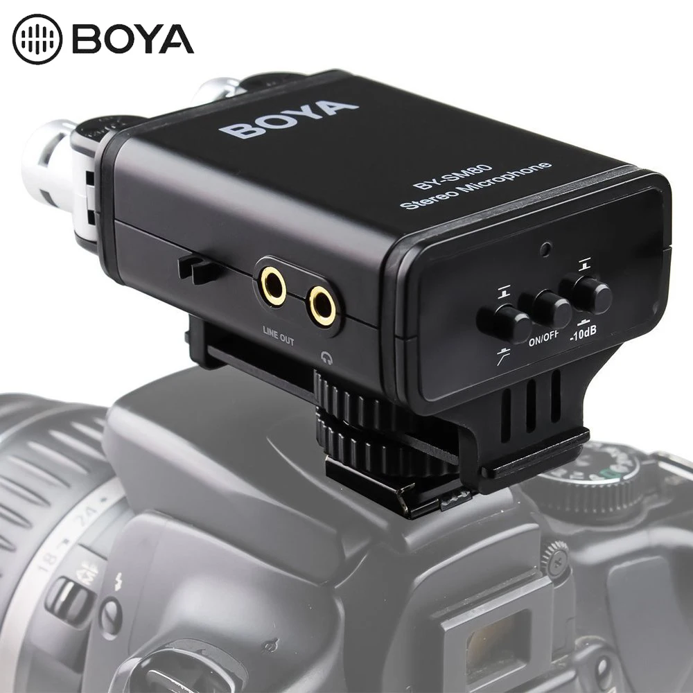 BOYA BY SM80 стерео видеомикрофон с ветровым стеклом для Canon Nikon Sony DSLR камера Микрофон