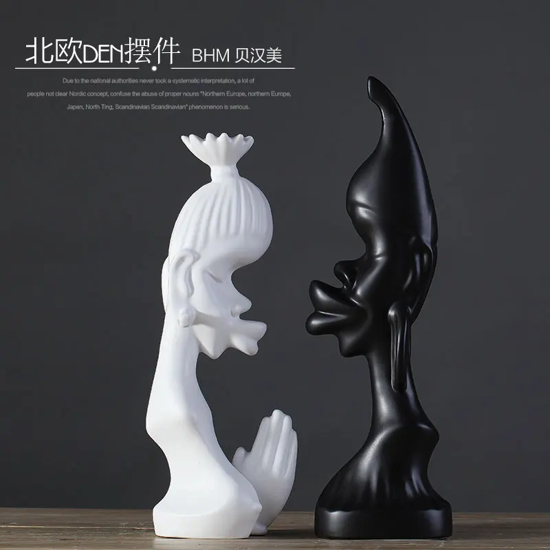 Керамические африканские парные влюбленные домашний декор ремесла украшение