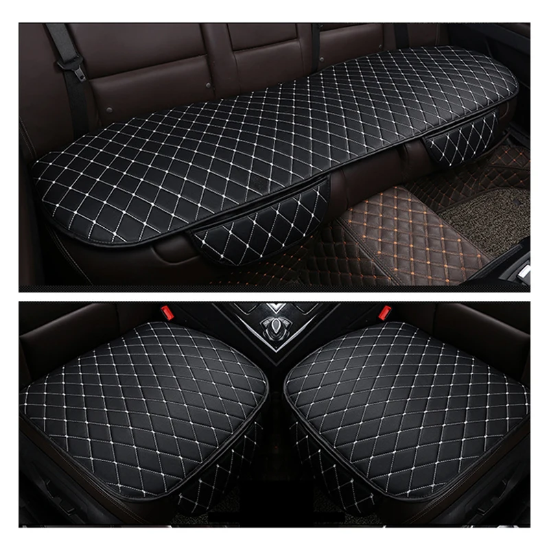 

Universal Car Front Back Rear Side Seat Cover Auto Chair Seat Cushion Breathable PU Leather Pad Mat All Season