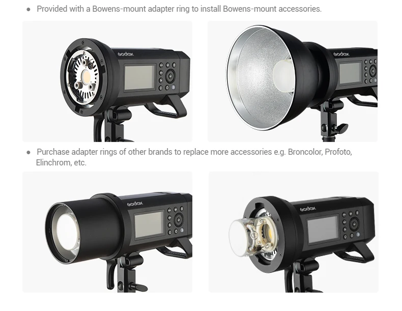 Godox AD400 Pro все-в-одном для съемки вне помещения с системой встроенный 2,4G Беспроводной X Системы+ софтбокс AD-S85S BD-08 SN-04 набор сот на выбор