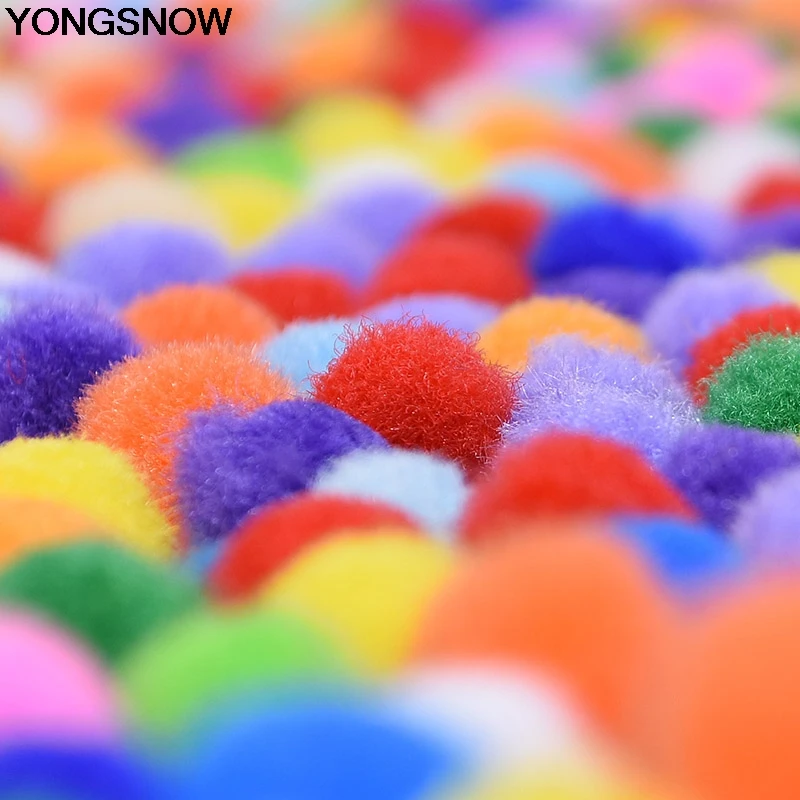 YONGSNOW 25 мм/20 мм 100-500 шт круглые мягкие помпоны плюшевые шарики для дома DIY ремесла для свадебного украшения