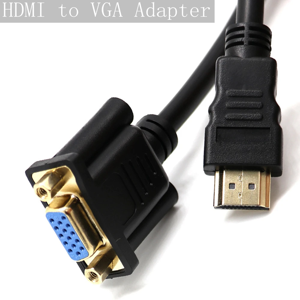 HDMI-VGA адаптер кабель папа-Famale конвертер 1080P цифровой-аналоговый видео аудио для HDTV