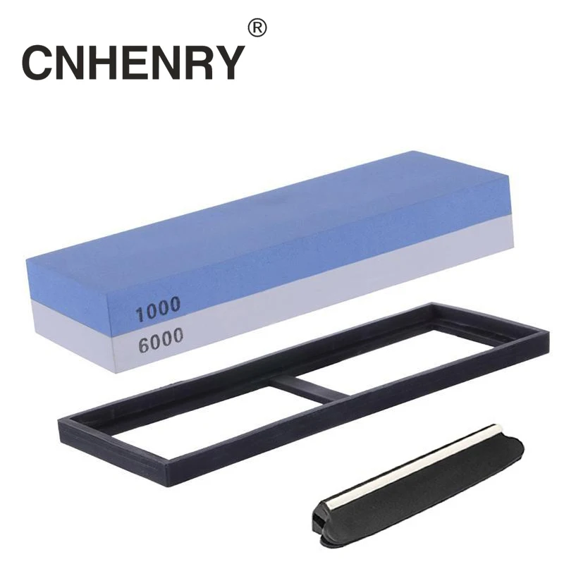 6000 1000 Guide Knife Sharpener Stone Double Side grit whetstone for Kitchen sharpening tool bamboo base Sharpener Angle Guide1000/6000 - Цвет: 6000 1000 Guide