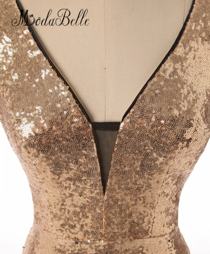 Платья подружек невесты modabelle серебристого/золотистого цвета длинное вечернее