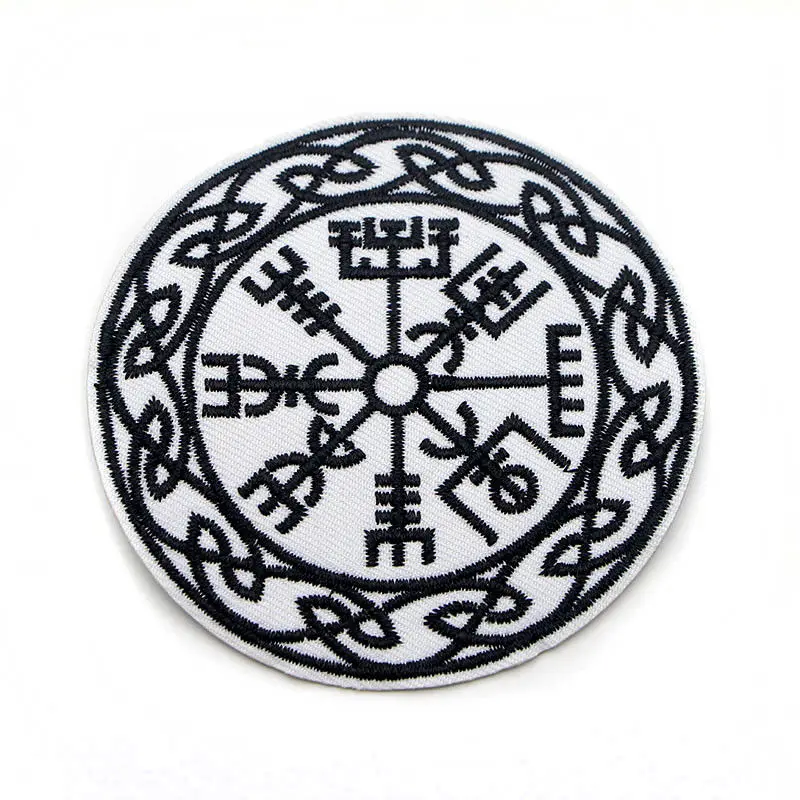 D0007 patchfan 20 шт./лот Горячая Круглый вышитые патч языческие Viking язычество вышитые патч термоклейкая заплата норвежская мифология "сделай сам"