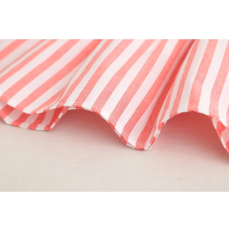 LOVE DD&ampMM Girls Dresses Spring New Children's Simple Comfortable Doll Collar Striped Sleeveless Dress For Girl | Детская одежда