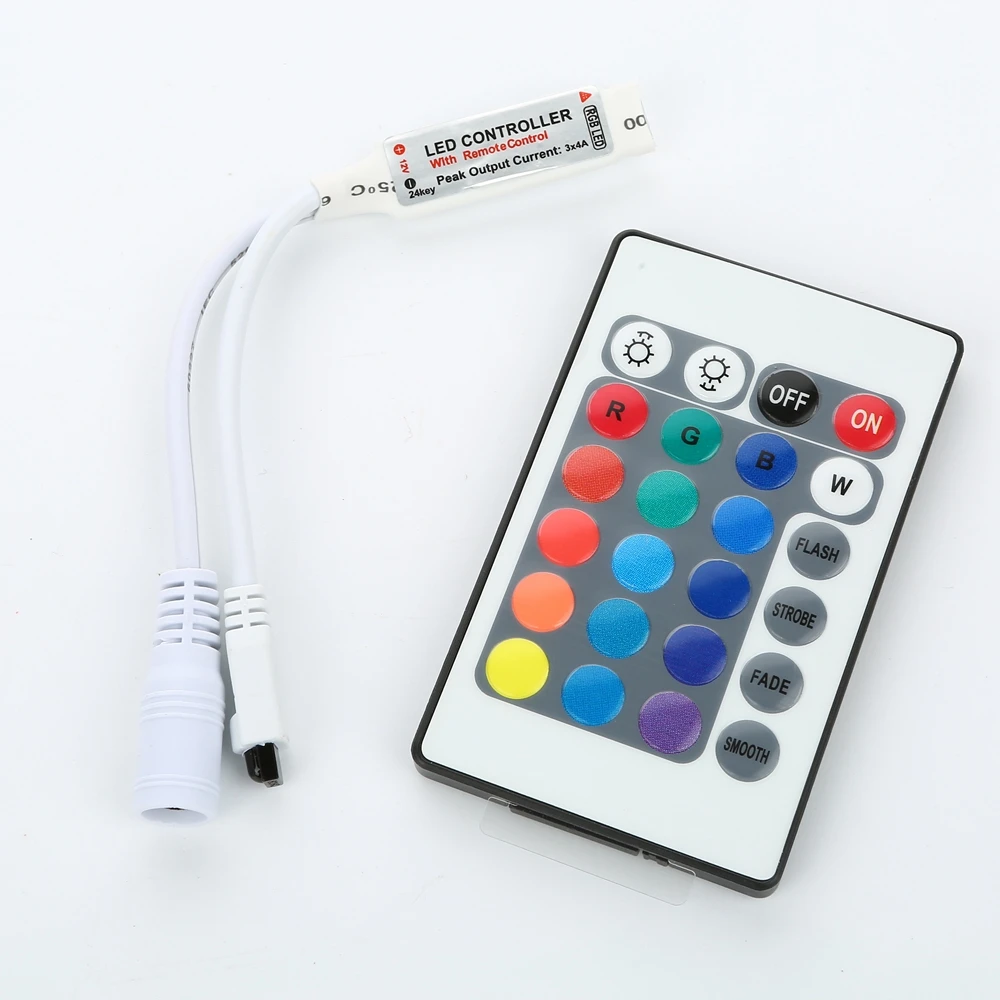 Пульт дистанционного управления DC 12 В ИК 24Key 44Key 40key для SMD 5050 3528 RGB RGBW Светодиодная