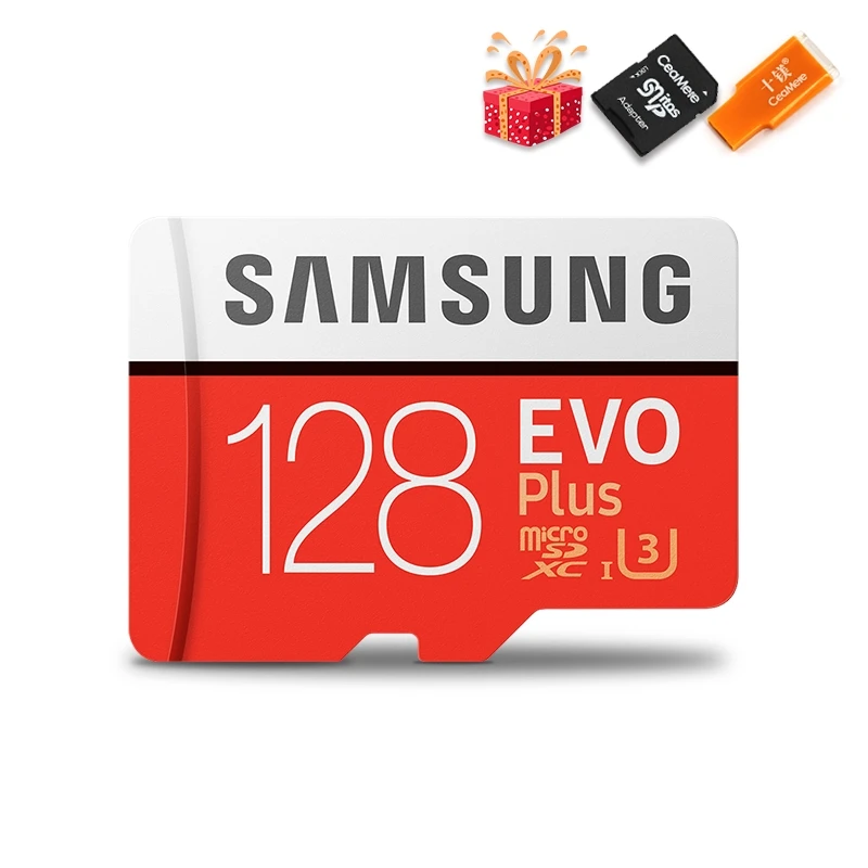 Карта Microsd SAMSUNG 256G 128 Гб 64 ГБ 32 ГБ 16 ГБ 8 ГБ 100 МБ/с./с класс 10 U3 U1 SDXC класс EVO+ Micro SD карта памяти TF флэш-карта - Емкость: 128GB U3  100MBS KT