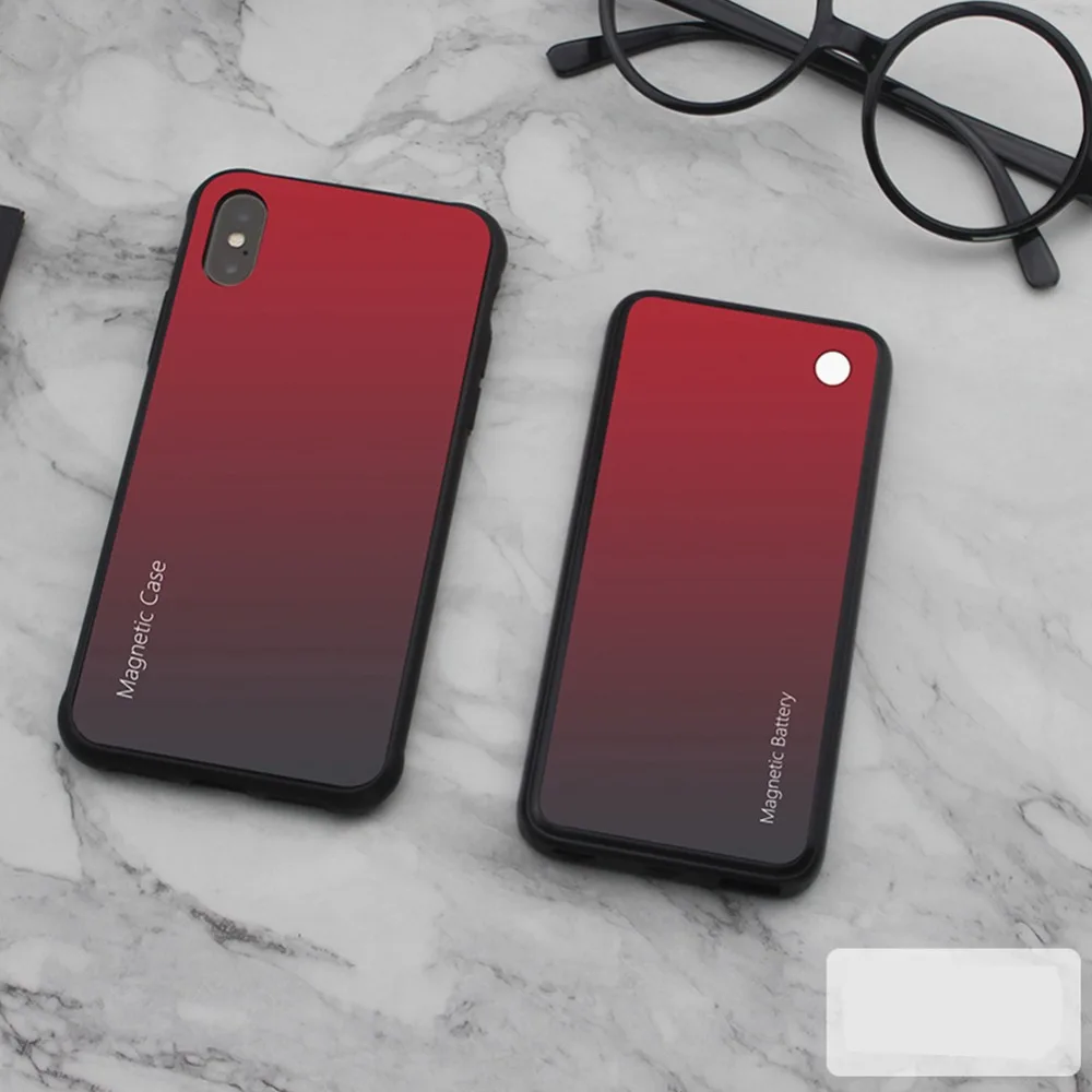 5000 мАч для Iphone X XS XR XS Max батарея зарядное устройство чехол для телефона Smart беспроводной зарядки чехол для портативного зарядного устройства