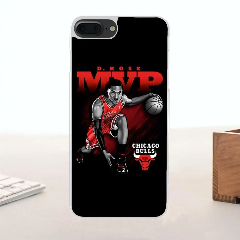 Мягкая Розничная Новая мода Bixedx для Apple iPhone 4 4S 5 5C SE 6 6S 7 8 Plus X Derrick Rose баскетбольная