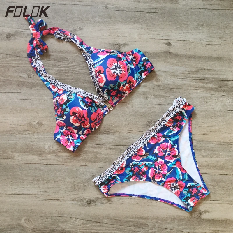 Холтер треугольник бикини 2019 купальник женский купальный костюм с пуш-ап