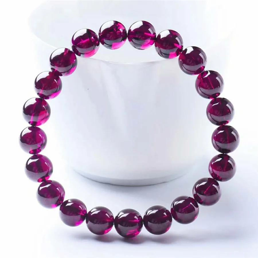 Подлинный натуральный фиолетовый гранат драгоценный камень кристалл 10 мм