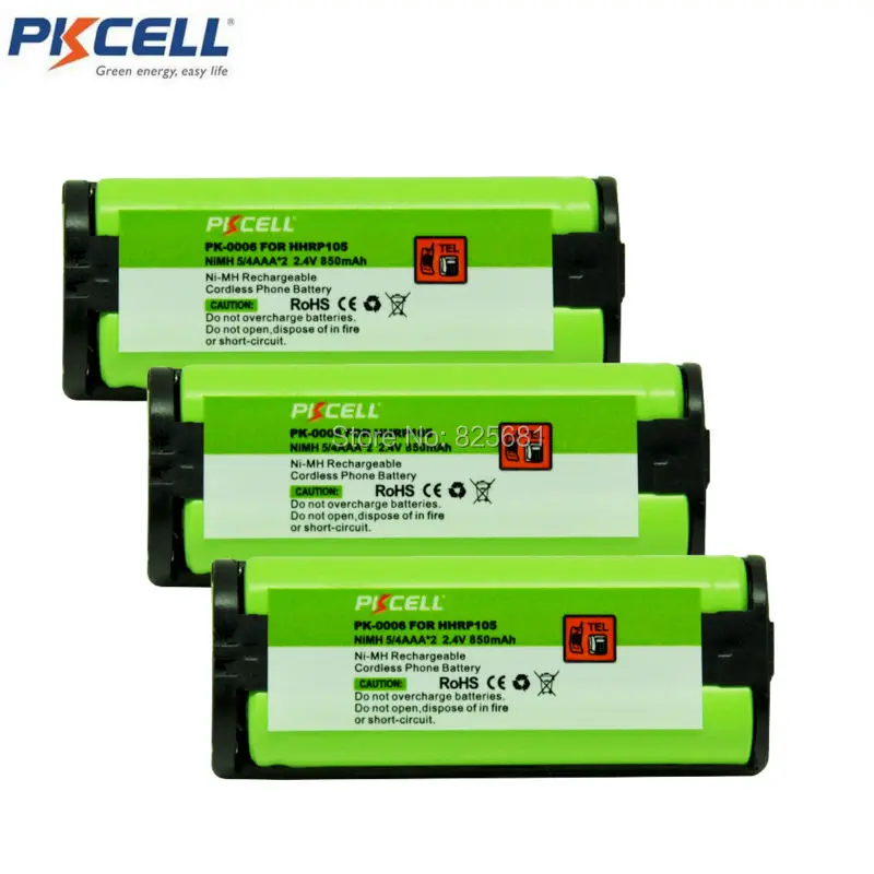 3 шт. Аккумулятор для беспроводного телефона ni mh 5/4AAA * 2 850 мАч 4 В HHR P105 PKCELL PK 0006|pkcell