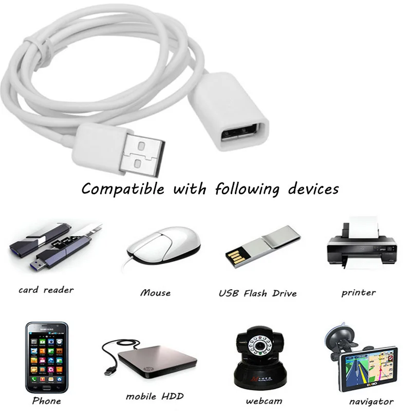 Новинка Удлинительный кабель ULIFART 1 м 3 фута USB 2 0 A штекер-гнездо удлинитель
