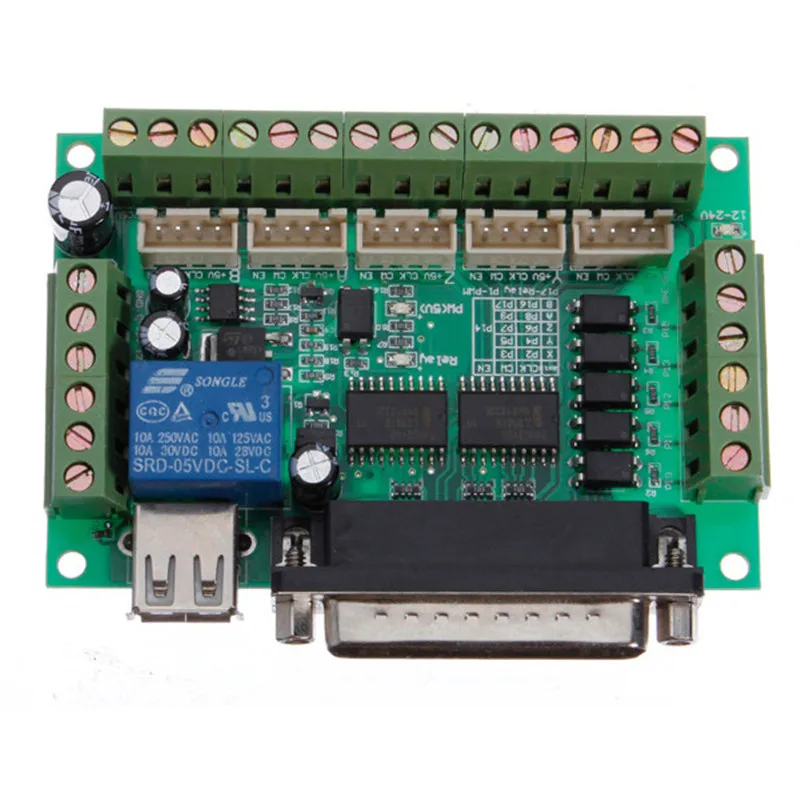 DANIU 5-axis CNC Интерфейс адаптер Breakout Board ЧПУ контроллер для шагового двигателя драйвер платы с USB кабелем бренд