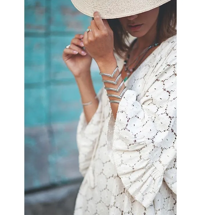 LANMREM 2020 Новая летняя модная женская одежда с расклешенными рукавами кружевное