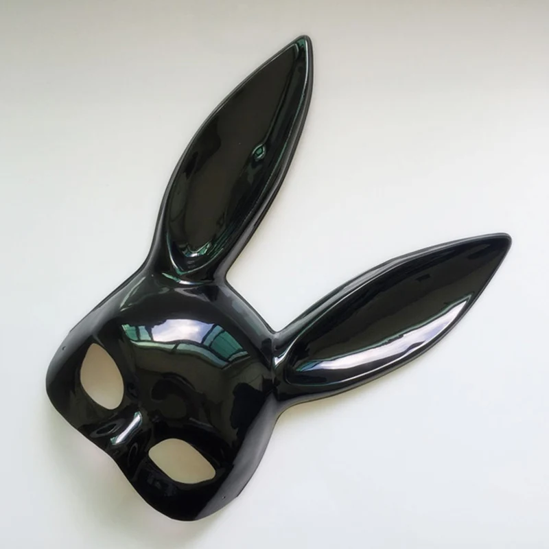 Маска для бондажа с длинными ушами кролика на Хэллоуин маскарадный костюм