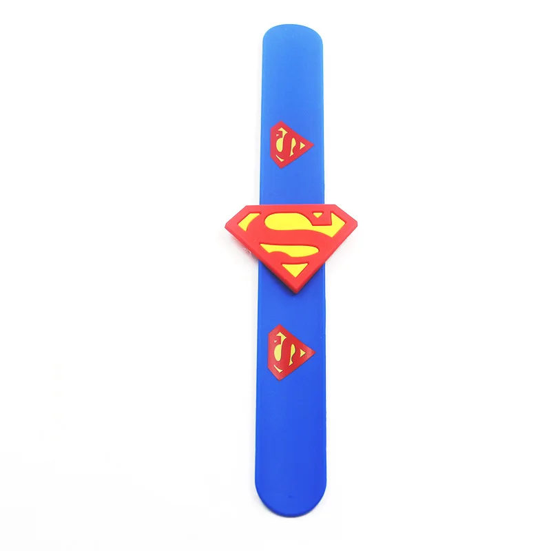 Superman 1 Силиконовый браслет супергероя Марвел Мстители Капитан Америка Человек-паук Супермен Бэтмен флеш-браслет детский подарок - Окраска металла: Superman 1