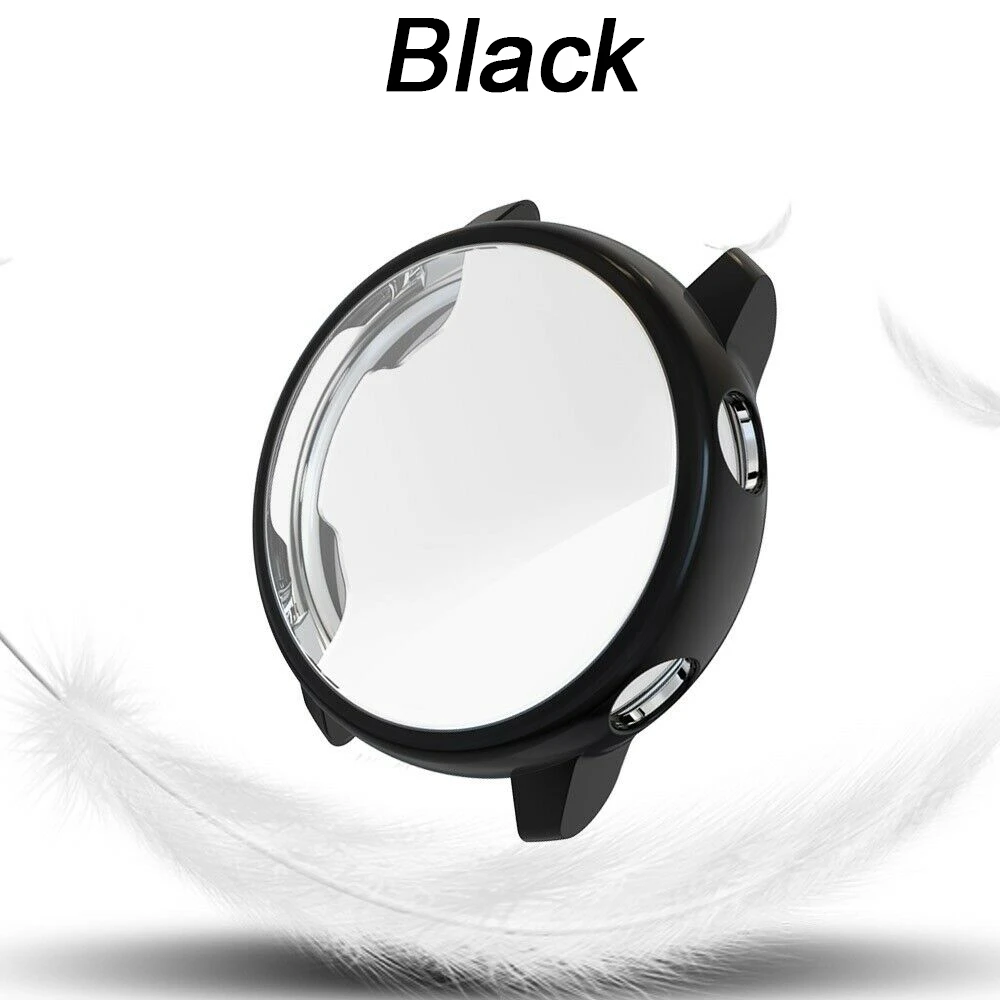 black Чехол из ТПУ с защитой от царапин для часов samsung Galaxy Watch Active, тонкий рукав, защитная пленка для экрана - Цвет: black