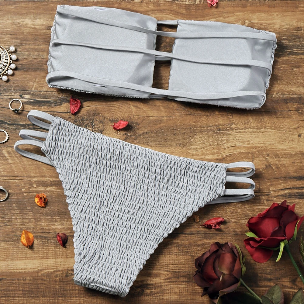 2018 Сексуальный Бюстгальтер бандо с вырезами лестницы Лето бикини пляжные